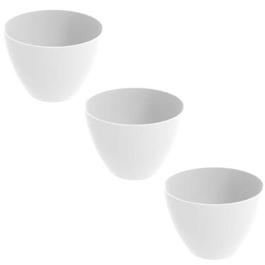 Imagem de Kit 3 Tigelas Redonda Grande 6,2L Branca Travessa Servir Salada Frutas Pratos Quentes C...