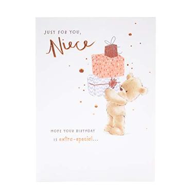 Imagem de Cartão de aniversário de sobrinha – Cartão de aniversário para ela – Design fofo de ursinho de pelúcia