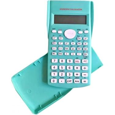 Imagem de Calculadora Científica Com Display Duplo E 240 Funções Matemática - 10+2 Desligamento Automático Edição Eletrônica Engenharia Física Química Faculdade Cursos Pilha AAA - D7 Store (verde)