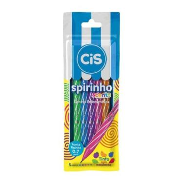 Imagem de Caneta Esferográfica Spirinho Scents com 5 cores - Cis