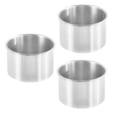 Imagem de Kit 3 Pçs Assadeira Forma Bolo Redonda Fundo Fixo 20x10 Alumínio - MN 