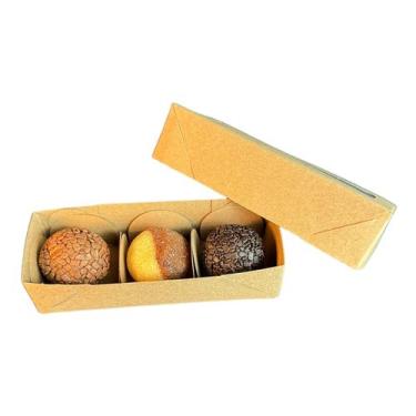 Imagem de 20 Caixas para 3 Bombons + Forminhas para Doces - On-Print Embalagens