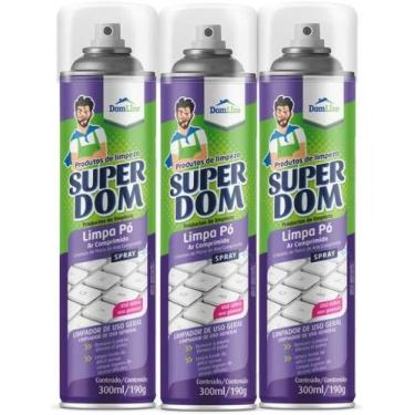 Imagem de Kit 3 Limpa Pó Ar Comprimido DomLine Spray 300ml - Dom Line
