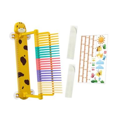 Imagem de Zxpjkyu Aumentar O Treinamento Testador de Toque Contador de Salto em Altura Meninas E Meninos Montado Na Parede Comprimento 25 Cm Contador de Toque Brinquedo, girafa amarela