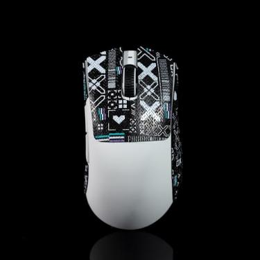 Imagem de Hokeyio BTL Mouse Grip Tape para Razer Deathadder V3 Pro Professional Antiderrapante Resistente ao Suor Printsteam Preto Branco 0,5 mm (AA0244-yinhuaheibai)