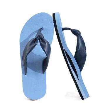 Imagem de KuaiLu Chinelo feminino com suporte de arco confortável tapete de ioga almofada tanga sandálias de couro para mulheres, moda sem cadarço, verão, praia, caminhada, interior, exterior, viagem, chinelos