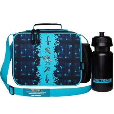 Imagem de Minecraft Lancheira com isolamento térmico para crianças, lancheira para meninos, material escolar, transportador de alimentos, lanches, piquenique, dias de praia, viagem, presentes para crianças