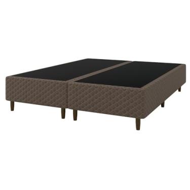 Imagem de Base Cama Box para Colchão Queen 158x198cm Clio Marrom Umaflex