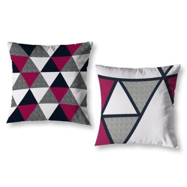 Imagem de Kit 2 Almofadas 40cm x 40cm Decorativas Estampadas Coloridas Sala Sofá