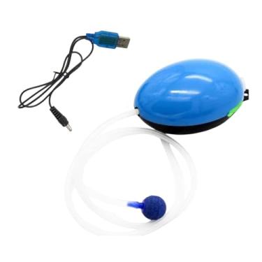 Imagem de Fenteer Bomba de aerador de ar, borbulhador de aquário USB, energia de economia de energia pequena, tanques de peixe bomba de ar ao ar livre,