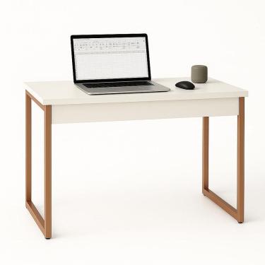 Imagem de Escrivaninha Industrial Plus Mesa Home Office Branco - Rede Móveis