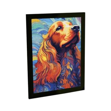 Imagem de Quadro Decorativo Cachorro Cocker Cão Ilustração Vetor Decoração Poster Quarto Sala