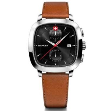 Imagem de Relógio Suíço Wenger Vintage Classic Chrono Pulseira de Couro 01.1933.102-Masculino