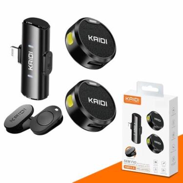 Imagem de Microfone de Lapela Sem Fio Kit c/ 2 Un Para iPhone IOS 8 ao 14 com Conexão Lightning, Ideal Para Podcast, YouTube, TikTok, Instagram, Entrevistas e Lives, Captação Profissional de Áudio, Bluetooth