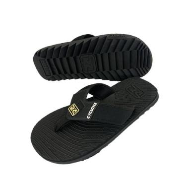 Imagem de Chinelo Cyclone Wave Surfer, Preto, Ouro, 41/42