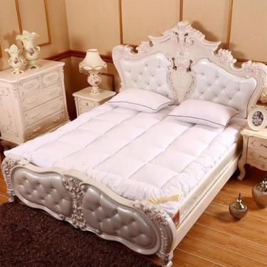 Imagem de Colchão De Chão Futon Colchão,almofada De Dormir Respirável Macia E Macia Para Convidados De Tatame Portátil,colchão Grosso Cama De Chão Dobrável Respirável, White, 100 * 200cm