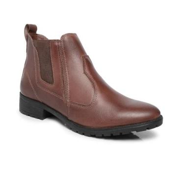 Imagem de Botina Feminina em Couro Bota Látego Pinhão- Caminhos da Roça, 39, Mar