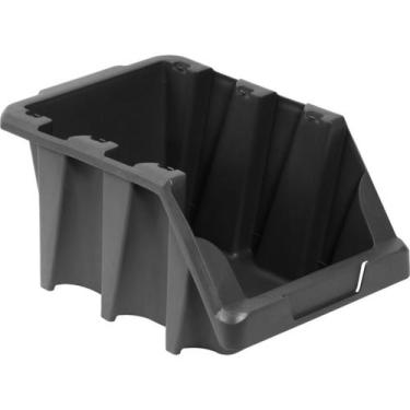 Imagem de Gaveta plástica para estante nº 7 preta modelo prático - Vonder