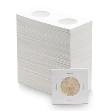Imagem de Porta-papel 100 Small Dollar 2x2 Premium Cardboard Coin Flip Paper Holders Mylar Archival Safe Storage