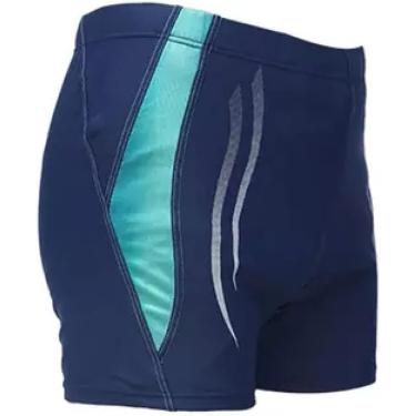 Imagem de Shorts De Natação De Tamanho Grande Calças De Natação Plus Size Troncos De Natação Adicionar Fertilizante E Irease Shorts De Na, Navy Blue Side Strips, XL (waist 2.0-2.3 feet)