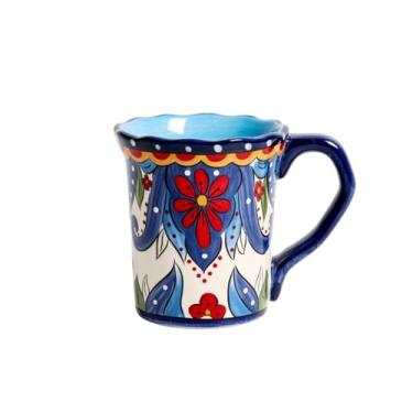 Imagem de Utensílios de mesa de cerâmica delicados em estilo europeu simples, criativos e personalizados para uso doméstico - caneca de 500 ml