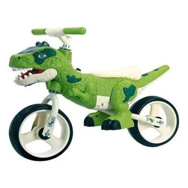 Imagem de Bicicleta Balance Bike Dino Trex Aro 12 Unitoys Cor Verde