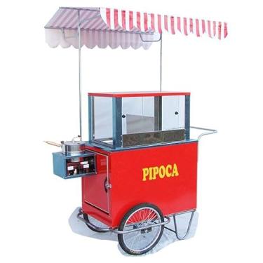 Imagem de Carrinho de Pipoca Doce e Salgada Abertura Lateral Rodas Aro 20 Mod 4296