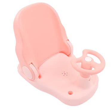 Imagem de Akozon Banho de bebê - Cadeira de Chuveiro de Segurança Ajustável Resistente Ao Deslizamento para Bebês e Crianças Pequenas - Design Ecológico e Estável, Diversão Em Forma de Carro (Rosa)