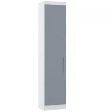 Imagem de Guarda-roupa Sapateira 1 Porta Alpes Luciane, Branco/Grey Sky