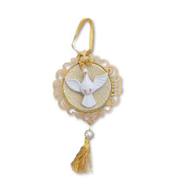 Imagem de Mandala Divino Espírito Santo Resina Luxo P/Porta Parede