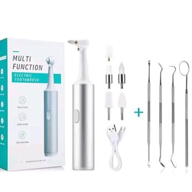 Imagem de Kit de Clareamento Dentario e Limpeza de Tartaros Elétrica Multifuncional com Limpador Dental, Pontas de Limpeza, Cabo USB, Instrumentos Dentários