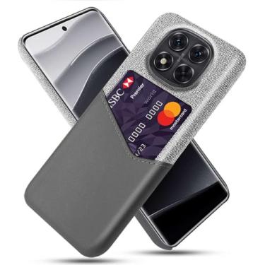 Imagem de Capa para Xiaomi Redmi Note 14 PRO 5G,Tela e tampa de couro PU,Antideslizante,360°cobertura completa à prova de choque com 1 slot de cartão atrás,Prevenção de queda-Gray