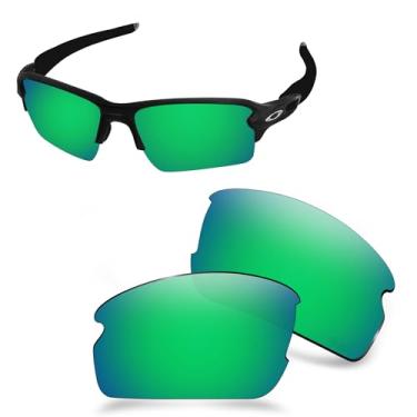 Imagem de AOZAN Lentes de reposição ANSI Z87.1 para óculos de sol Oakley Flak 2.0 XL OO9188, Verde jade, Flak 2.0 XL