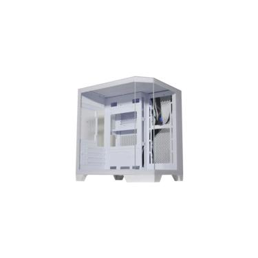 Imagem de Gabinete Gamer Aquario Angulo White Lateral De Vidro Atx Branco