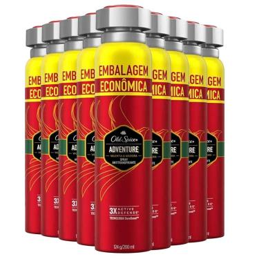 Imagem de Kit Desodorante Aerosol Old Spice Adventure 200ml - 9 Unidades