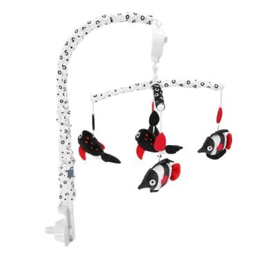 Imagem de Berço do bebê Brinquedo Móvel Berço Musical Móvel Alto Contraste Preto Vermelho Pelúcia Macia Prevenindo o Estrabismo para o Quarto Infantil do Berçário (Oceano)