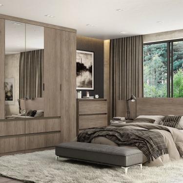 Imagem de Guarda-roupa 6 Portas 250cm X 230cm X 55cm Nobre Rustic