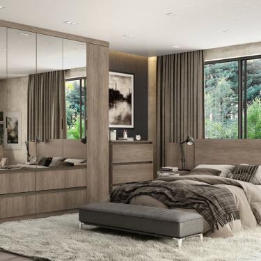 Imagem de Guarda-roupa 6 Portas 250cm X 230cm X 55cm Nobre Rustic