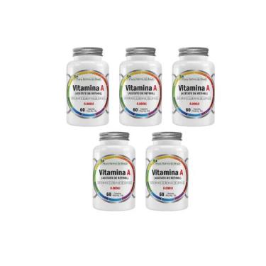 Imagem de Kit 5 Vitamina A Retinol 8000ui 5x60 Caps Flora Nativa - Flora Nativa 