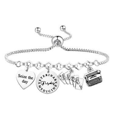 Imagem de TIIMG Pulseira de presente para fãs musicais amantes de teatro New York Journalist Musical Lovers Inspirada em Máquina de Escrever, Small, Aço inoxidável, 0