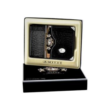 Imagem de Carteira Mitty Em Couro Preta Pequena - M0