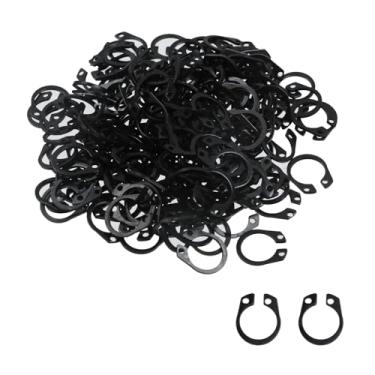 Imagem de Oedema 200 peças de anéis de pressão de 9,5 cm Kit sortido de anéis de retenção externos com clipe C para válvulas, rolamentos, aparelhos elétricos, preto