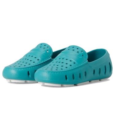 Imagem de Floafers Mocassim masculino Prodigy Driver (bebê/criança pequena) estilo de condução, Bristol azul/branco brilhante, 10 Toddler