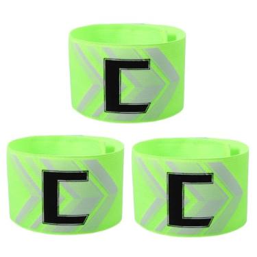 Imagem de YELARXI Braçadeira de Capitão de Futebol, Capitão de Futebol, Elástico Ajustável, Braçadeira de Líder Esportiva de Proteção para Treinamento de Equipes de Futebol e Voleibol Adulto (pacote com 3