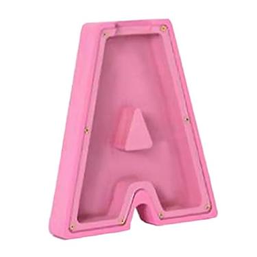 Imagem de Ｂｅｓｇａ Caixa de dinheiro com letras de madeira, alfabeto, moedas, cofrinho, presentes divertidos para crianças e adultos, Letter a