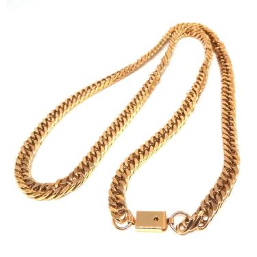 Imagem de Corrente Cordão Banhado Ouro 18K Malha Groumet 70Cm 7Mm