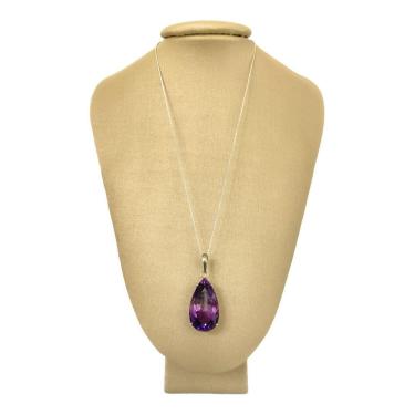 Imagem de Colar Em Prata 925 Ametista Lapidada Incrível Ponte Vecchio