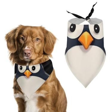 Imagem de Cachecol de poliéster com estampa de pinguim fofo - Tamanho único (70 x 30 cm)