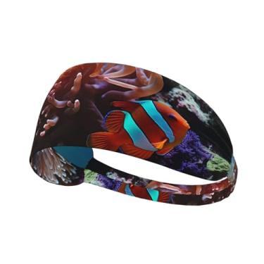 Imagem de Bandanas esportivas elásticas para homens e mulheres, faixa de cabelo com absorção de umidade e tecido felpudo de algodão para corrida e tênis