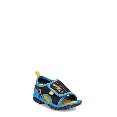 Imagem de KEEN Sandália infantil unissex Knotch River com bico aberto, Preto/azul vívido, 4 Toddler